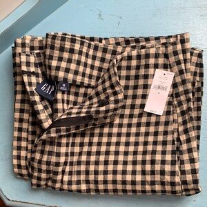 NWT Gap checkered linen women’s trousers